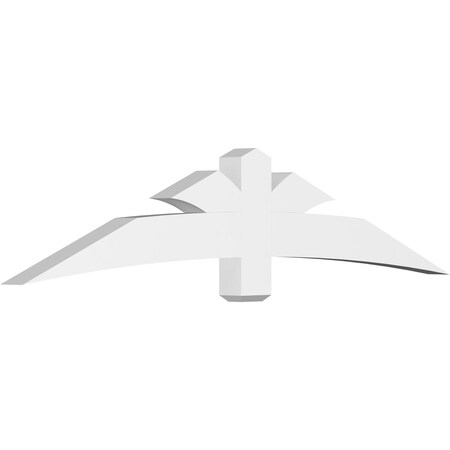 Ekena Millwork Davenport Architectural Grade PVC Gable Bracket, 84"W x 17 1/2"H x 4"D x 6"F, 5/12 Pitch GBP084X18X0406DAV00